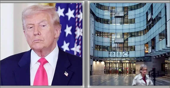 বিবিসির বিরুদ্ধে ৬১ হাজার কোটি টাকার মানহানির মামলা করলেন  ট্রাম্প