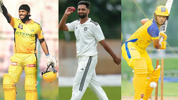 ৩০ লাখ থেকে ১৪ কোটিতে কার্তিক-প্রশান্ত,  জম্মু ও কাশ্মীরের  আকিবের বাজিমাত