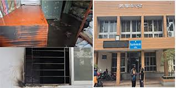 কুষ্টিয়ায় নির্বাচন অফিসে আগুন