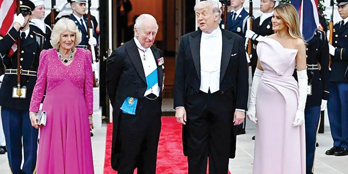 হোয়াইট হাউসে ব্রিটিশ রাজা-রানির রাজকীয় নৈশভোজ 