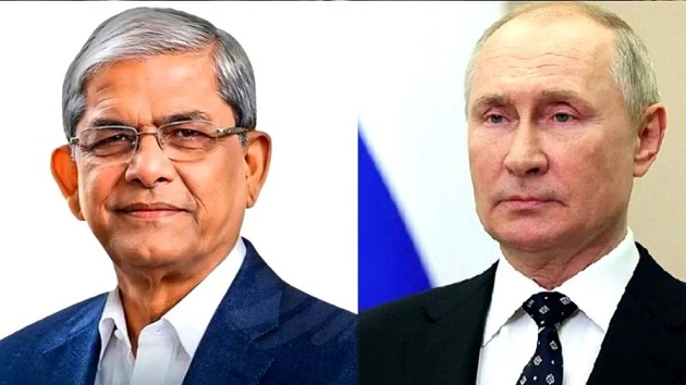 রাষ্ট্রপতি মির্জা ফখরুলকে অভিনন্দন জানালেন পুতিন